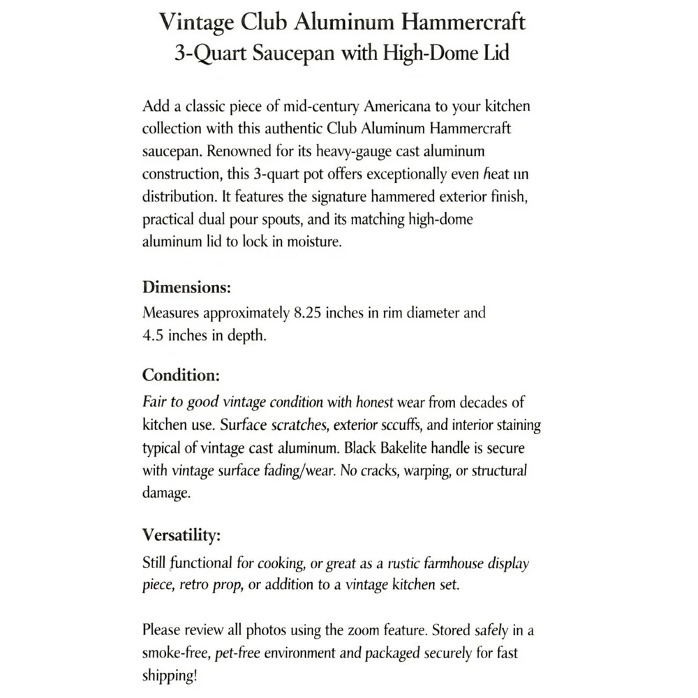 Club Aluminum vintage ships